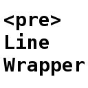 <pre> Line Wrapper  screen for extension Chrome web store in OffiDocs Chromium