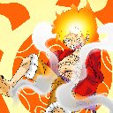 Luffy Sun God Nika Gear 5 Anime Theme  screen for extension Chrome web store in OffiDocs Chromium