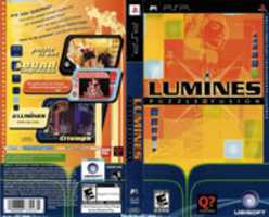 Free download Lumines Puzzle Fusion [ULUS-10002] PSP Box Art free photo or picture to be edited with GIMP online image editor