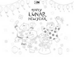 Free download Lunar New Year 2021 Coloring Page free photo or picture to be edited with GIMP online image editor