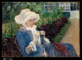 Free download Lydia Crocheting in the Garden at Marly free photo or picture to be edited with GIMP online image editor