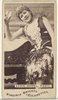 Free download Lydie Borel, Paris, from the Actors and Actresses series (N45, Type 1) for Virginia Brights Cigarettes free photo or picture to be edited with GIMP online image editor