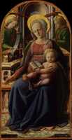 Free download Madonna and Child Enthroned with Two Angels free photo or picture to be edited with GIMP online image editor