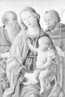 Free download Madonna and Child with Saints Jerome and Francis free photo or picture to be edited with GIMP online image editor