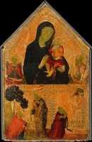 Free download Madonna and Child with Saints Michael and John the Baptist; The Noli Me Tangere; The Conversion of Saint Paul free photo or picture to be edited with GIMP online image editor