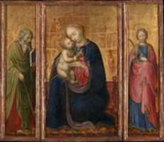 Free download Madonna and Child with Saints Philip and Agnes free photo or picture to be edited with GIMP online image editor