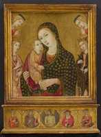 Free download Madonna and Child with the Dead Christ, Saints Agnes and Catherine of Alexandria, and Two Angels free photo or picture to be edited with GIMP online image editor