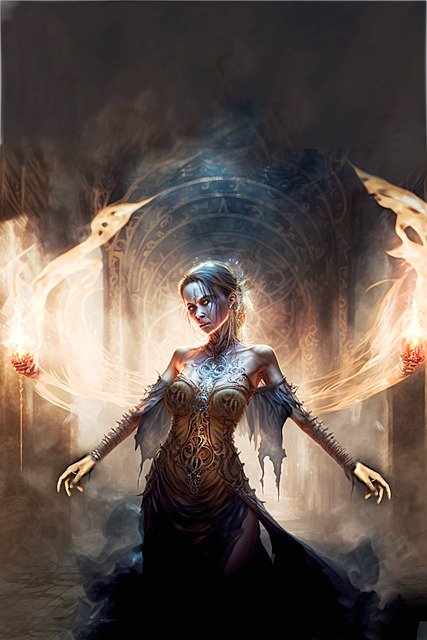 Descărcare gratuită magic fantasy sorceress dark woman imagine gratuită pentru a fi editată cu editorul de imagini online gratuit GIMP