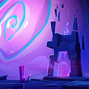 Magic Portal on Mountain or Alien Planet Surface  screen for extension Chrome web store in OffiDocs Chromium