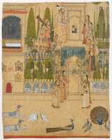 Free download Maharana Amar Singh II with Ladies of the Zenana outside the Picture Hall at Rajnagar free photo or picture to be edited with GIMP online image editor