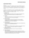 Download gratuito Modello di manuale di manutenzione Modello DOC, XLS o PPT gratuito da modificare con LibreOffice online o OpenOffice Desktop online