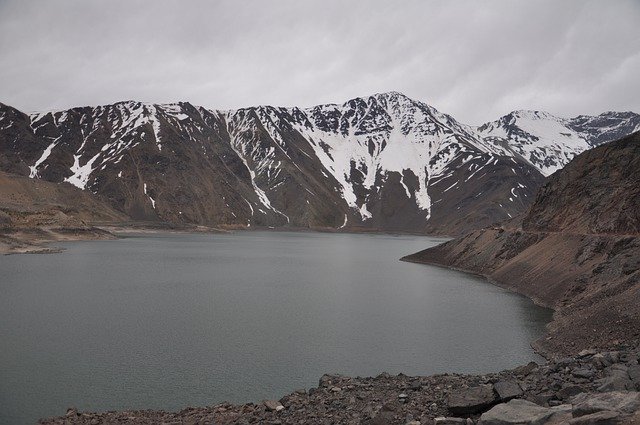 Free download maipo canyon lake mountains free picture to be edited with GIMP free online image editor