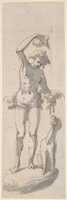 Free download Male Figure with Dog and Pitcher free photo or picture to be edited with GIMP online image editor
