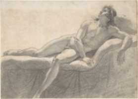 Free download Male Nude Reclining on a Divan free photo or picture to be edited with GIMP online image editor