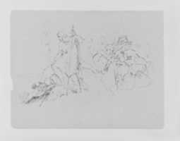 Free download Man and Dog Overlooming Distant Landscape; Seated Man Collapsing, Attended by Three Figures (from Sketchbook) free photo or picture to be edited with GIMP online image editor