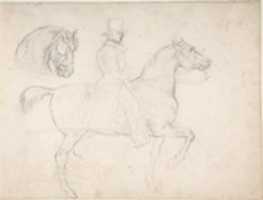 Free download Man on Horseback, and Study of Horses Head free photo or picture to be edited with GIMP online image editor