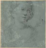 Free download Man on Horseback, Study of a Mans Head (recto); Head of a Young Woman (verso) free photo or picture to be edited with GIMP online image editor