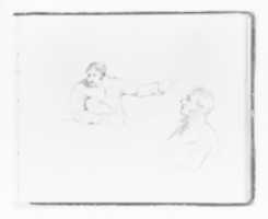 Free download Man Pointing and Writing; Man with Arms Folded (from Sketchbook) free photo or picture to be edited with GIMP online image editor
