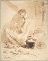 Free download Man Sitting on the Ground with Jars and Food free photo or picture to be edited with GIMP online image editor