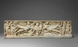 Free download Marble sarcophagus with flying erotes holding a clipeus portrait free photo or picture to be edited with GIMP online image editor