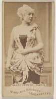 Free download Marguerite, Paris, from the Actors and Actresses series (N45, Type 1) for Virginia Brights Cigarettes free photo or picture to be edited with GIMP online image editor