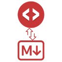 Markdown↔HTML Dual Converter  screen for extension Chrome web store in OffiDocs Chromium