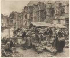 Free download Market Day at Villenauxe-la-Grande (Aube), 1894 free photo or picture to be edited with GIMP online image editor