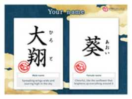 Free download Marugoto Presents (Kanji Names) free photo or picture to be edited with GIMP online image editor