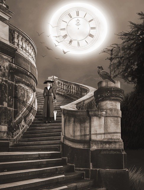 Free download Mati Stairs Clock free illustration to be edited with GIMP online image editor