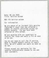 Free download MBS 176 - Post Office Horizon Notice - Service outage - jpg & OCR tx free photo or picture to be edited with GIMP online image editor