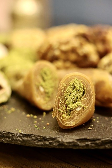 دانلود رایگان غذا شیرینی باقلوای عربی عکس زیبای رایگان برای ویرایش با ویرایشگر تصویر آنلاین رایگان GIMP