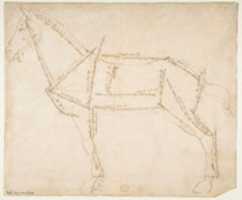 Free download Measured Drawing of a Horse Facing Left (recto). free photo or picture to be edited with GIMP online image editor