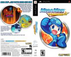 Free download Mega Man Powered Up [ULUS-10091] PSP Box Art free photo or picture to be edited with GIMP online image editor