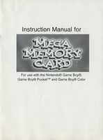 Free download Mega Memory Card (Gameboy) Manual and Cart Hi Res free photo or picture to be edited with GIMP online image editor