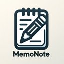 MemoNote  screen for extension Chrome web store in OffiDocs Chromium