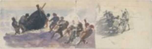 Free download Men Hauling Lifeboat Ashore (from scrapbook) free photo or picture to be edited with GIMP online image editor