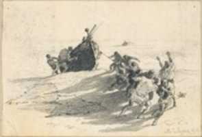 Free download Men Hauling Lifeboat onto Beach (from Scrapbook) free photo or picture to be edited with GIMP online image editor