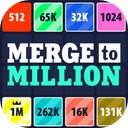 Merge to Million Merge blocks to reach one million!  screen for extension Chrome web store in OffiDocs Chromium