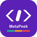MetaPeek  screen for extension Chrome web store in OffiDocs Chromium