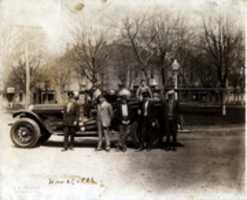 Free download Metropolis Illinois antique American LaFrance Fire Engine March 27, 1927 Massac County Courthouse Square free photo or picture to be edited with GIMP online image editor