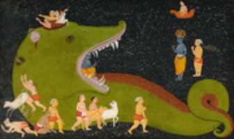 Free download Mewar School, Krishnas Victory Over Aghasura free photo or picture to be edited with GIMP online image editor