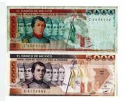 Free download Mexican 5,000 Pesos Banknotes free photo or picture to be edited with GIMP online image editor