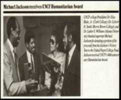 Free download Michael Jackson Receiving United Negro College Funds 40th Anniversary Humanitarian Award (October 26-27, 1984) free photo or picture to be edited with GIMP online image editor