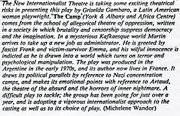 Free download Michelene Wandor`s preview for Time Out of Griselda Gambaro`s The Camp, issue 583,pg.90, date 23-30 October 1981 free photo or picture to be edited with GIMP online image editor