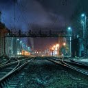 Schermata del tema Midnight Train Dark Blue per l'estensione del negozio web Chrome in OffiDocs Chromium