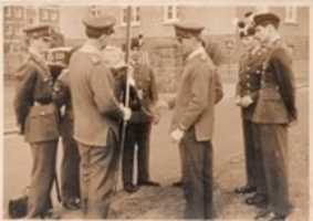 Free download Military Group Examining Cross Country Ski, Germany, 1966. free photo or picture to be edited with GIMP online image editor