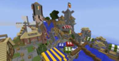 Muat turun percuma Minecraft: I-Survival - Small Medieval Port (Screenshot) foto atau gambar percuma untuk diedit dengan editor imej dalam talian GIMP