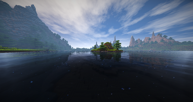Free download Minecraft Landscape Water -  free illustration to be edited with GIMP free online image editor