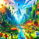 Minecraft New Tab Wallpaper  screen for extension Chrome web store in OffiDocs Chromium