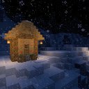 Minecraft Snowy Cabin – Cozy Pixel Winter  screen for extension Chrome web store in OffiDocs Chromium
